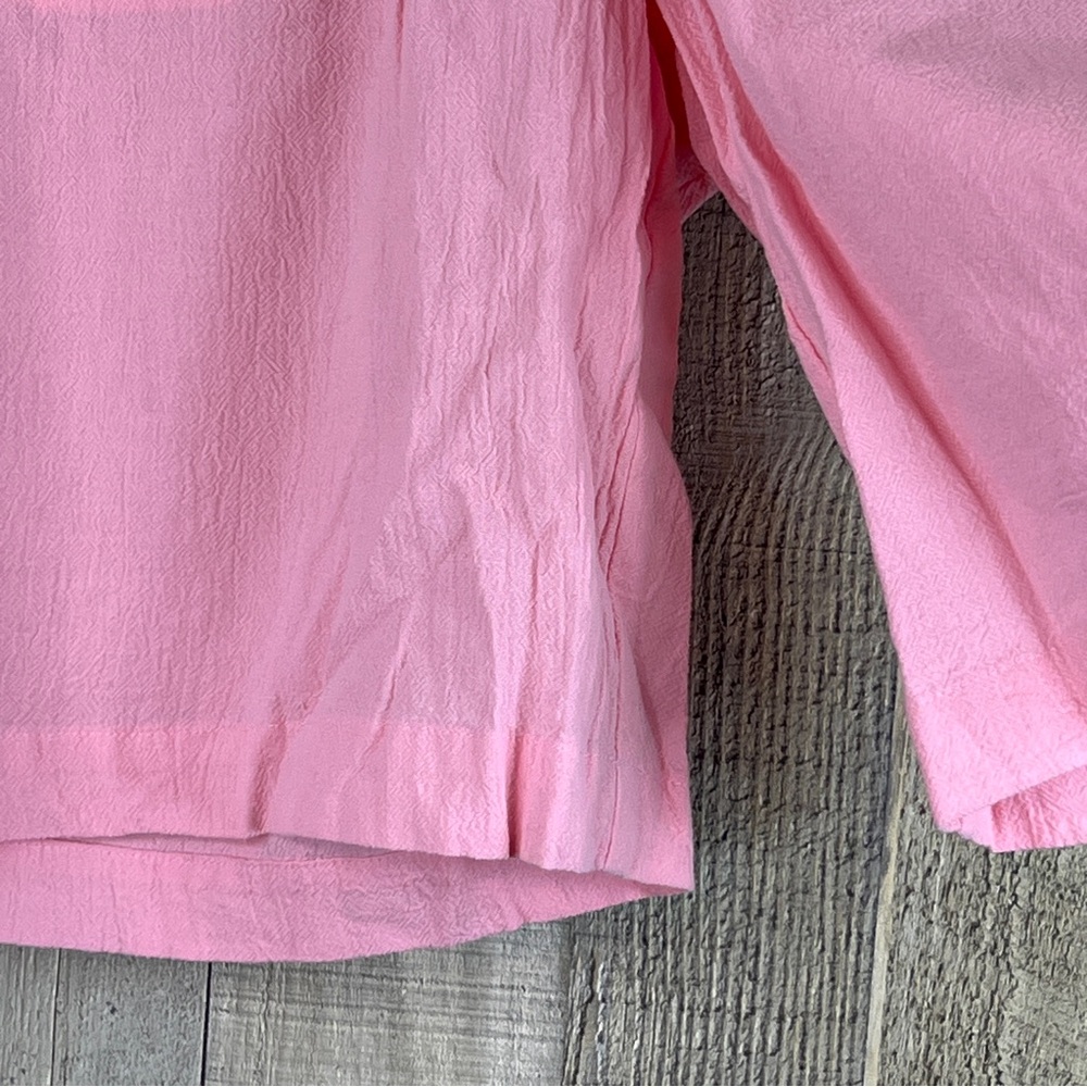 Cotton Connection Vintage Size Med. Crinkle Pink Bermuda Shorts w/Front … - Picture 5 of 9